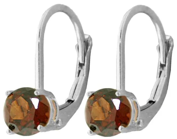 1.2 Carat 14K Solid Yellow Gold Iris Garnet Earrings