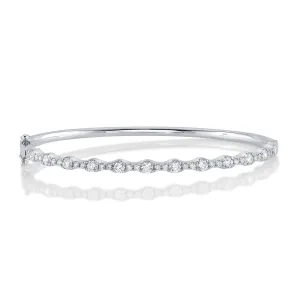 1.30CT 14K W/G DIAMOND BANGLE