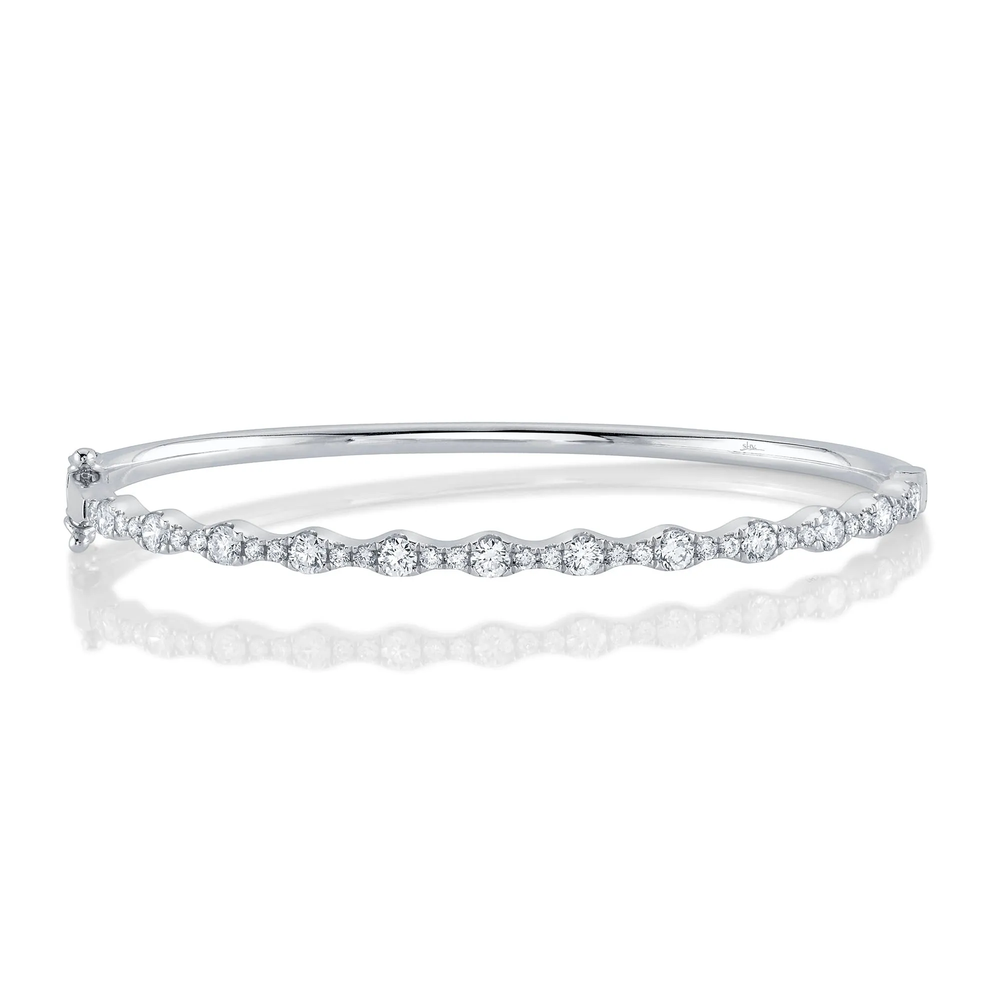 1.30CT 14K W/G DIAMOND BANGLE