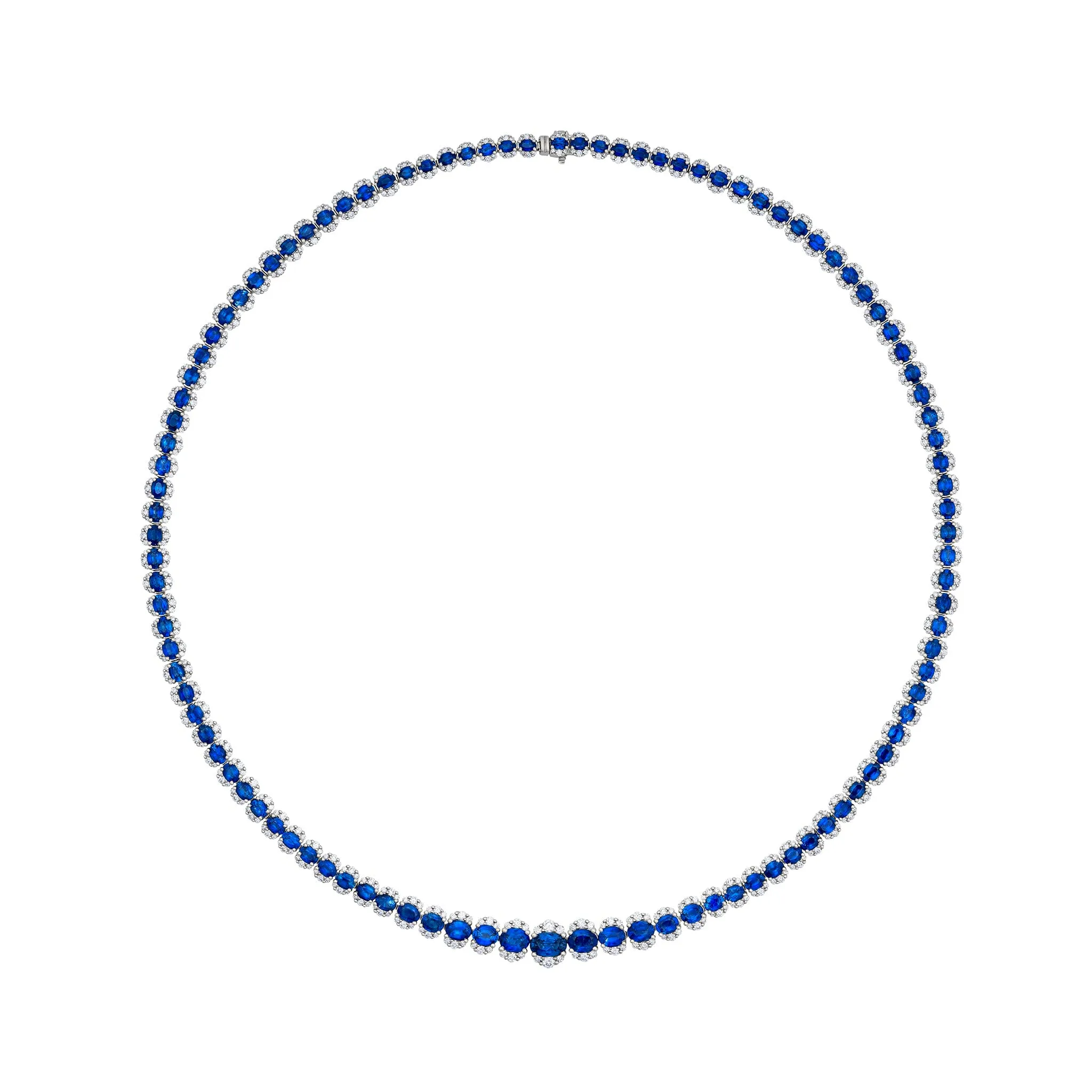 14.96 Carat Sapphire and Diamond Necklace