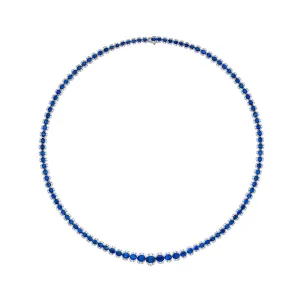 14.96 Carat Sapphire and Diamond Necklace