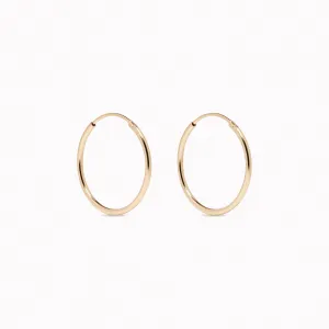 14k Gold Hoops 18mm - Sonia
