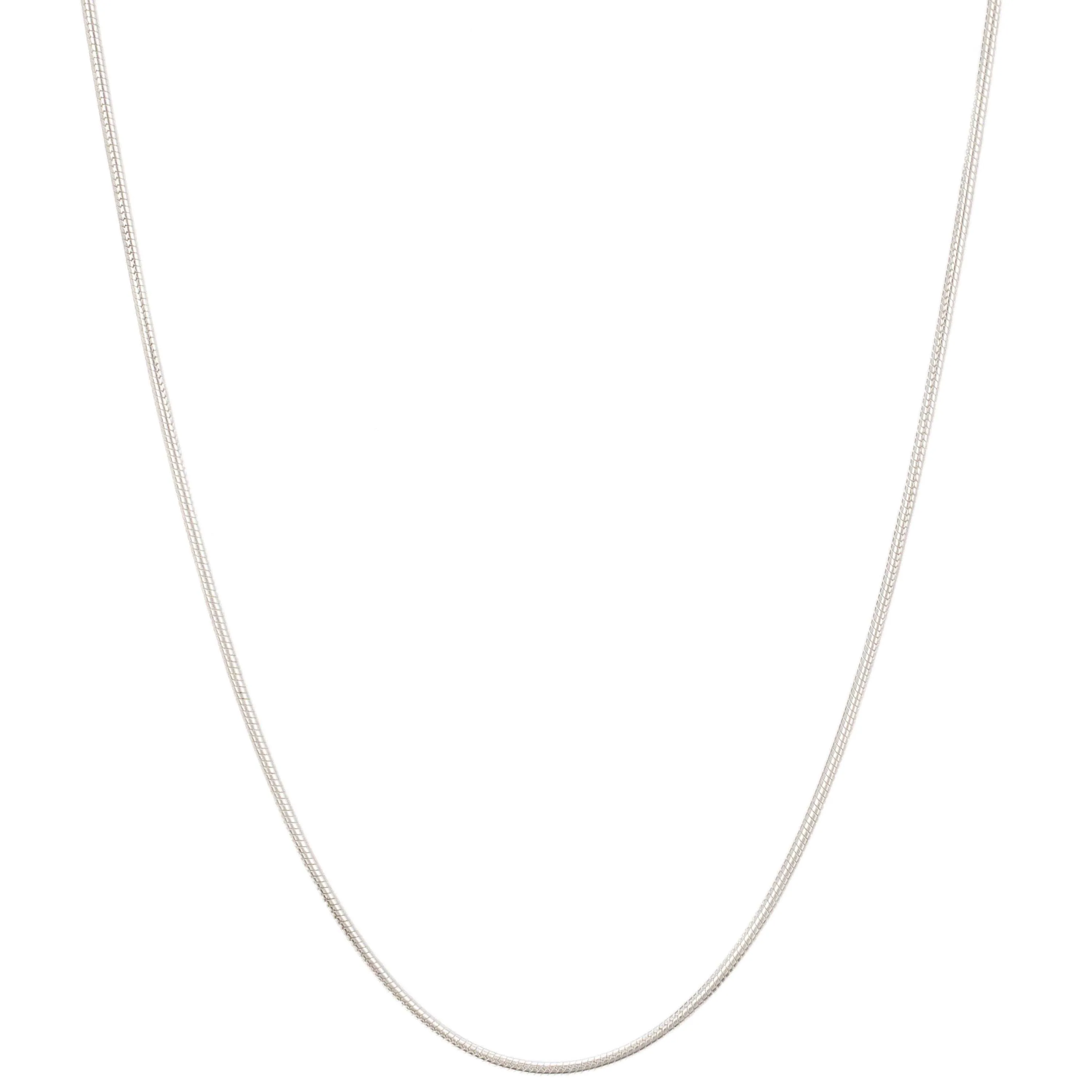 21" Italian Sterling Silver Snake Chain Necklace 1mm