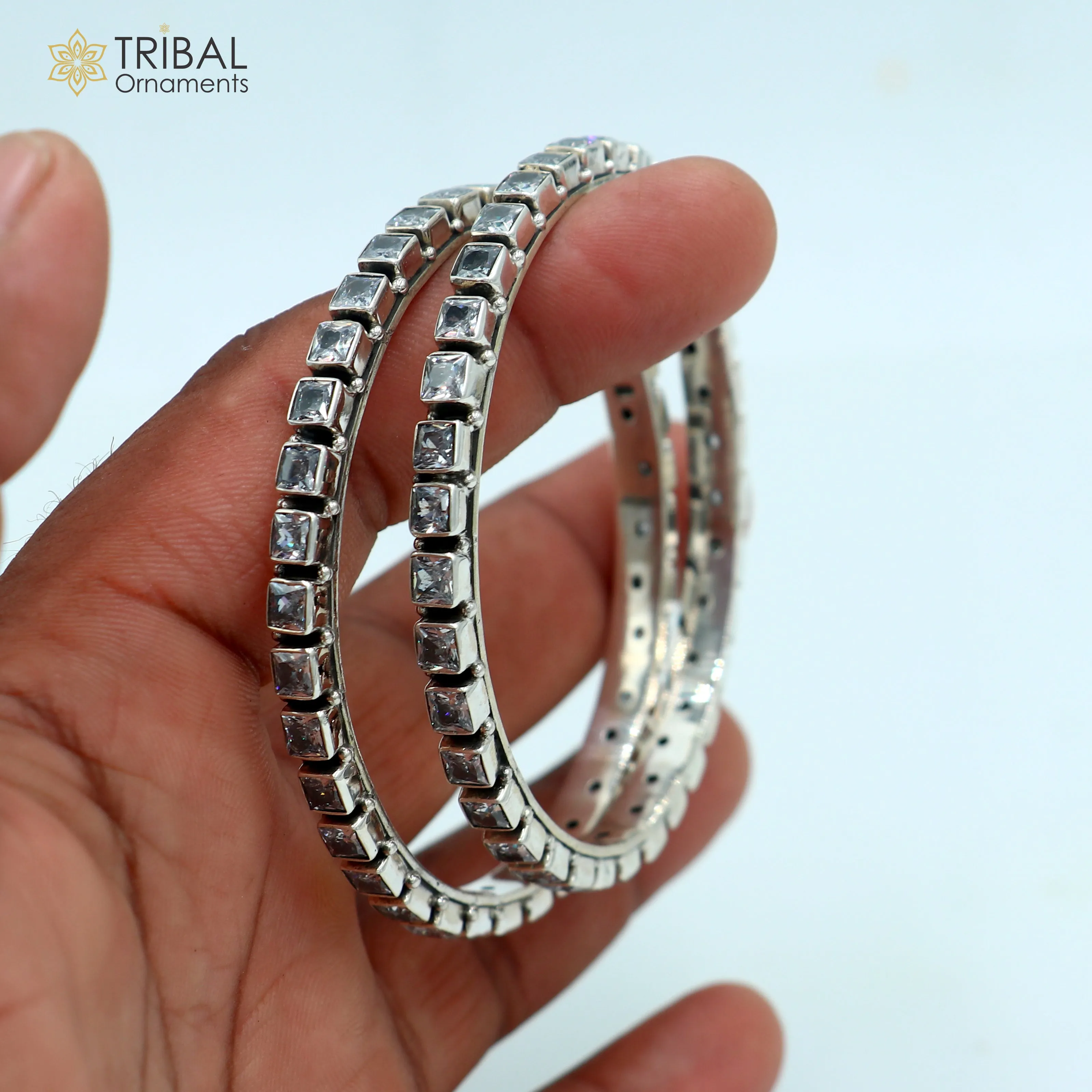 925 sterling silver qubic zircon stone wedding anniversary gifting functional bangle bracelet  vintage tribal jewelry nba434
