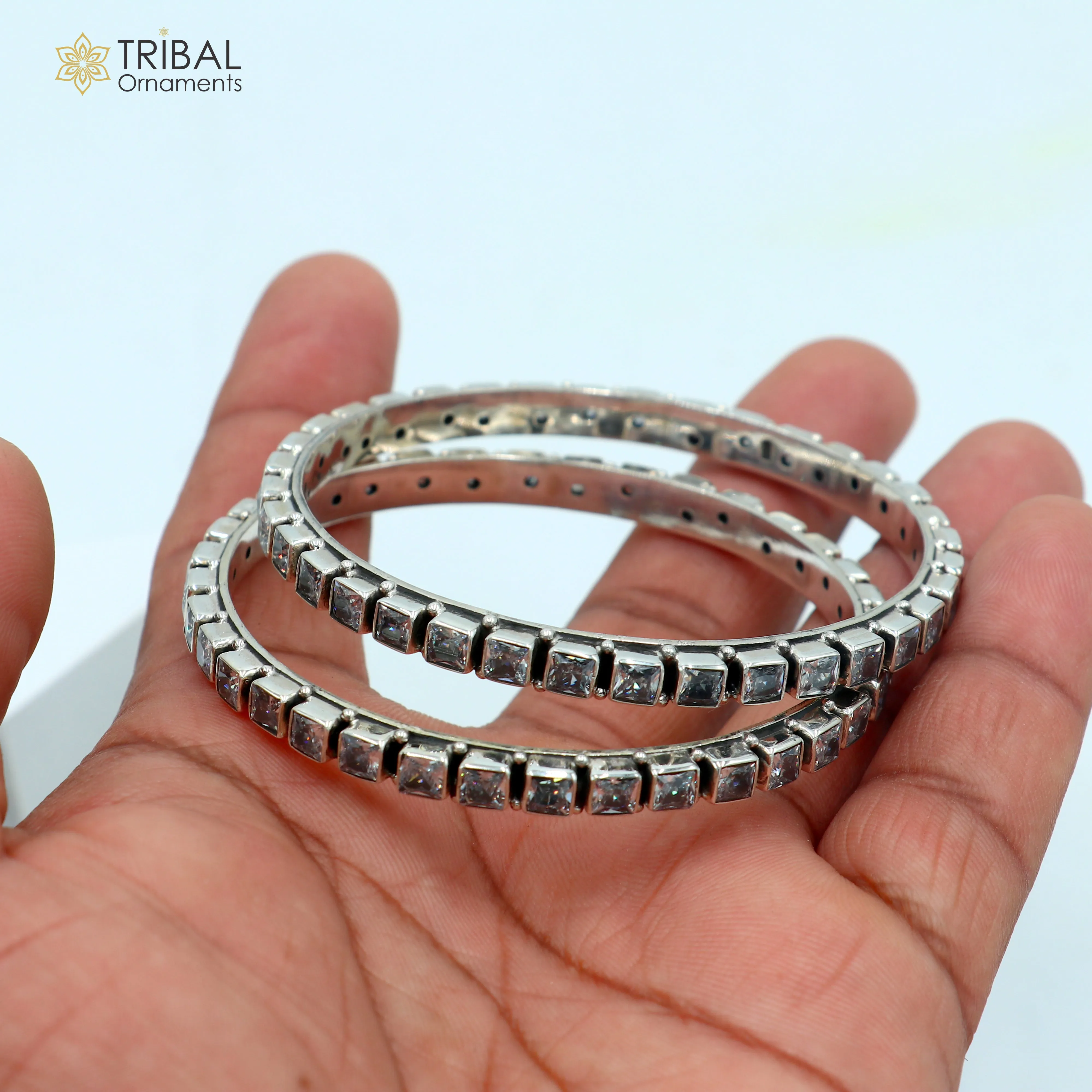 925 sterling silver qubic zircon stone wedding anniversary gifting functional bangle bracelet  vintage tribal jewelry nba434