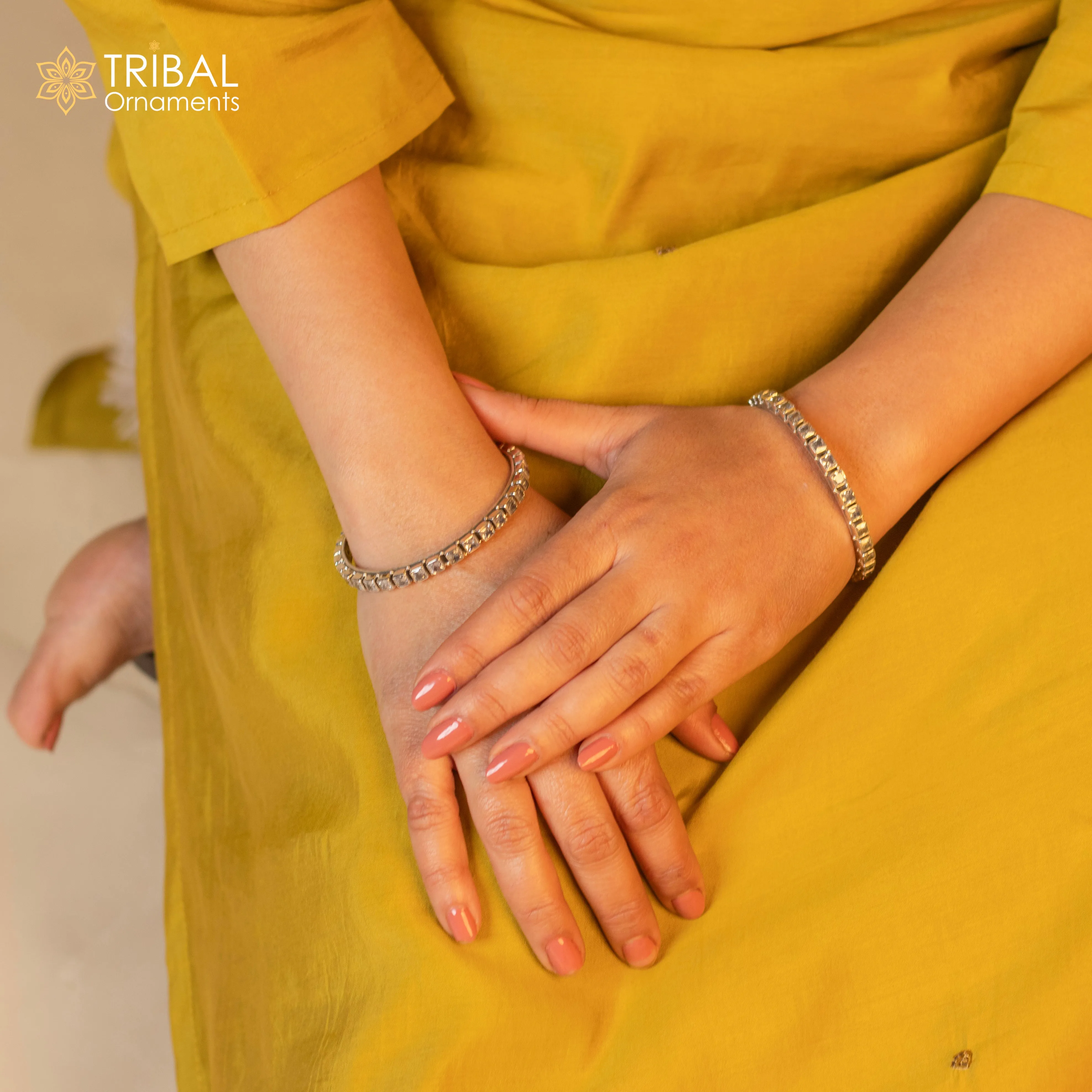 925 sterling silver qubic zircon stone wedding anniversary gifting functional bangle bracelet  vintage tribal jewelry nba434