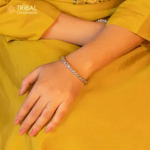 925 sterling silver qubic zircon stone wedding anniversary gifting functional bangle bracelet  vintage tribal jewelry nba434