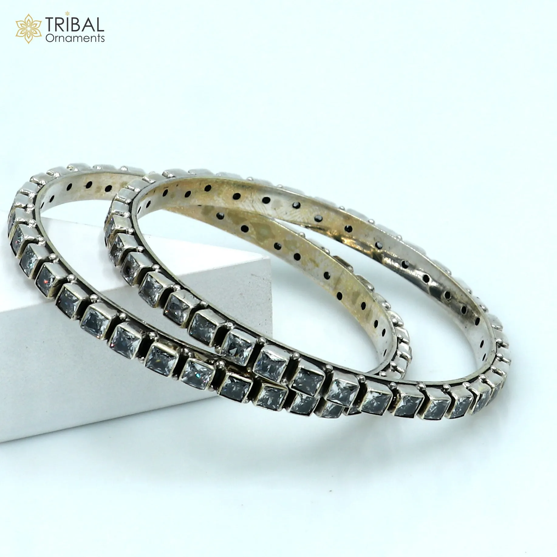 925 sterling silver qubic zircon stone wedding anniversary gifting functional bangle bracelet  vintage tribal jewelry nba434