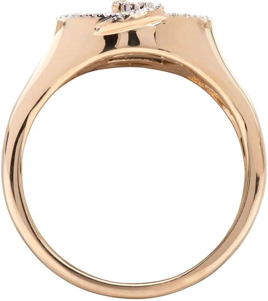 Adina Reyter Gold Onyx Oval Snake Signet Ring