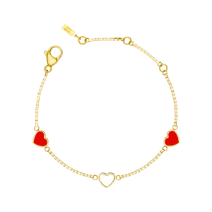 AMARE RED AND WHITE CHIPS TRIO BRACELET