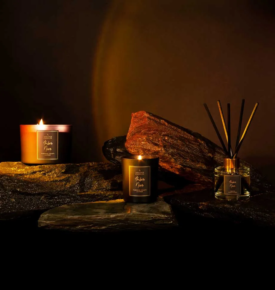 Amber Noir Small Tin Candle
