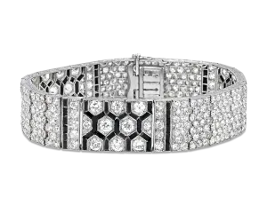 Art Deco Diamond and Onyx Bracelet