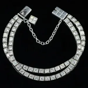 Art Deco Paste Bracelet Silver Circa 1920