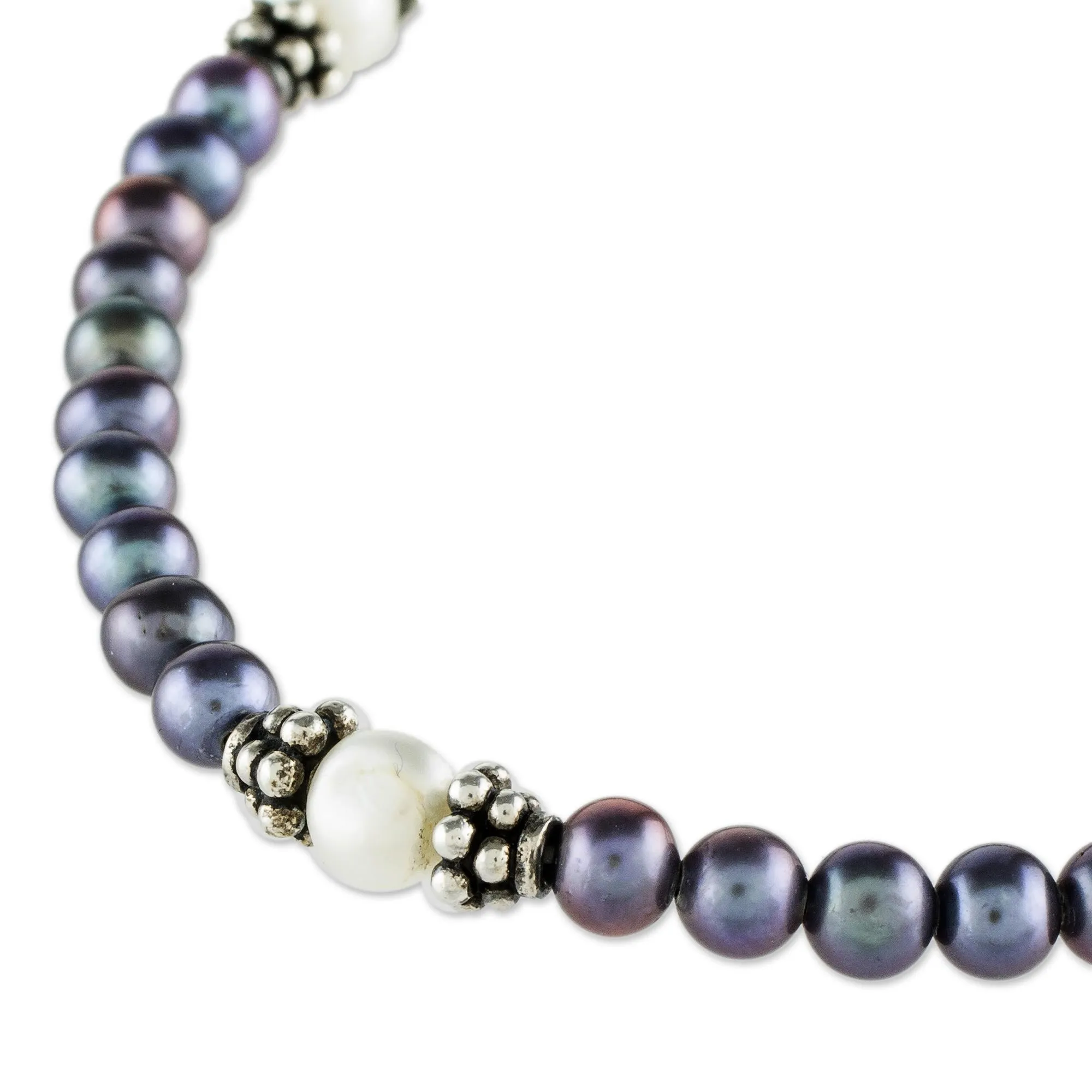 Artisan Crafted Peacock Pearl Bracelet - Peacock Pride | NOVICA