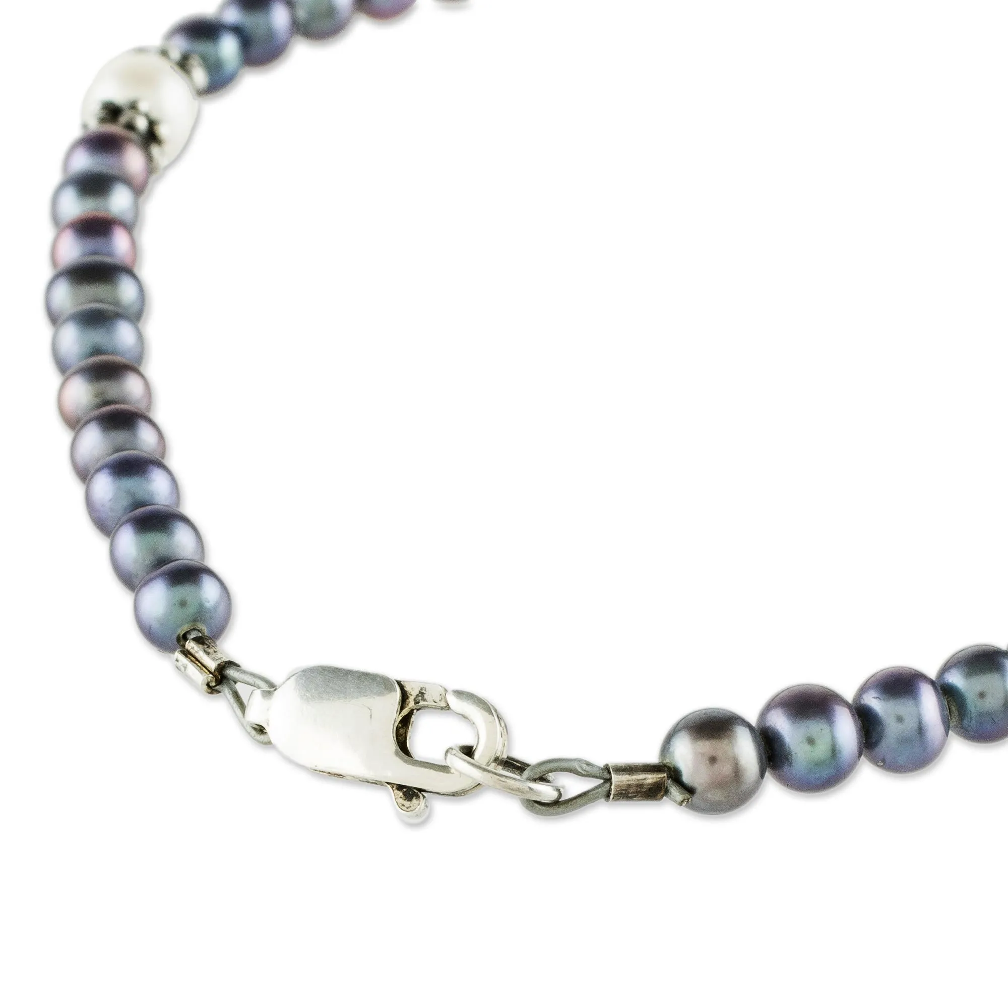 Artisan Crafted Peacock Pearl Bracelet - Peacock Pride | NOVICA