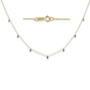 Blue Sapphire Drops Necklace