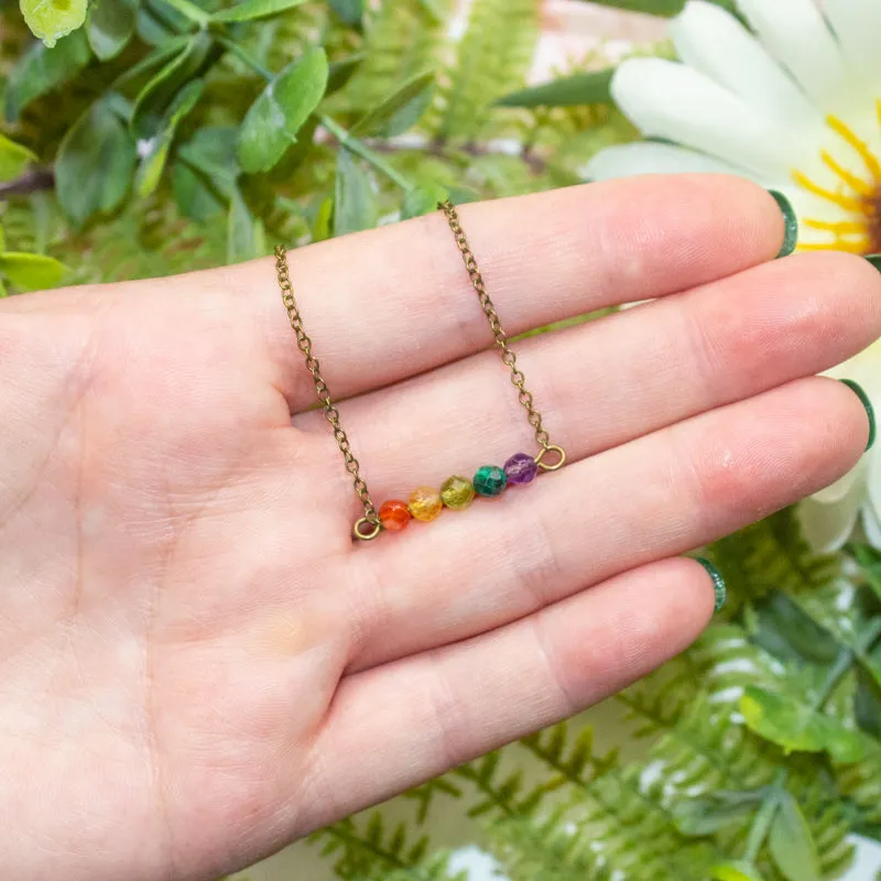 Dainty Rainbow Bar Bracelet