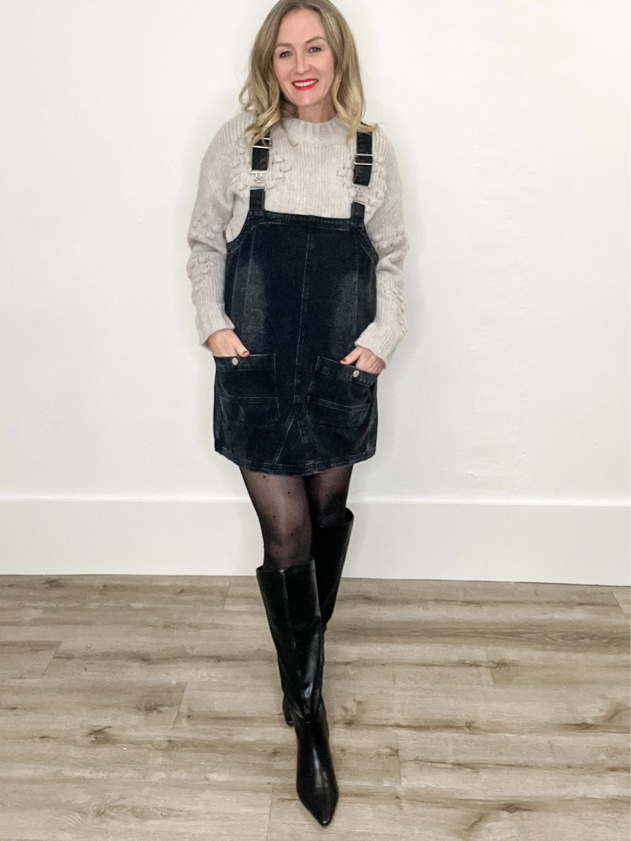 Denim Overall Mini Dress