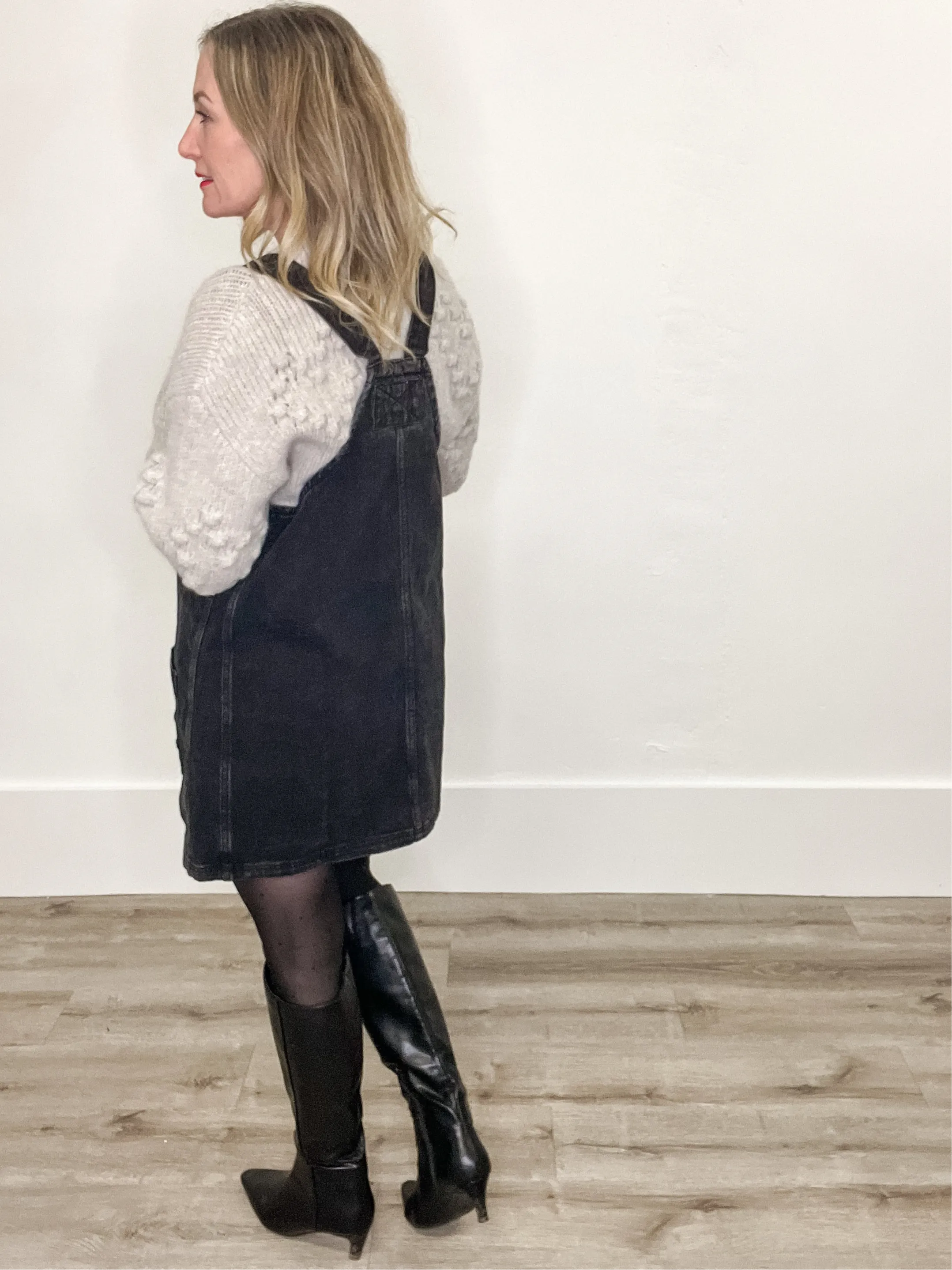 Denim Overall Mini Dress