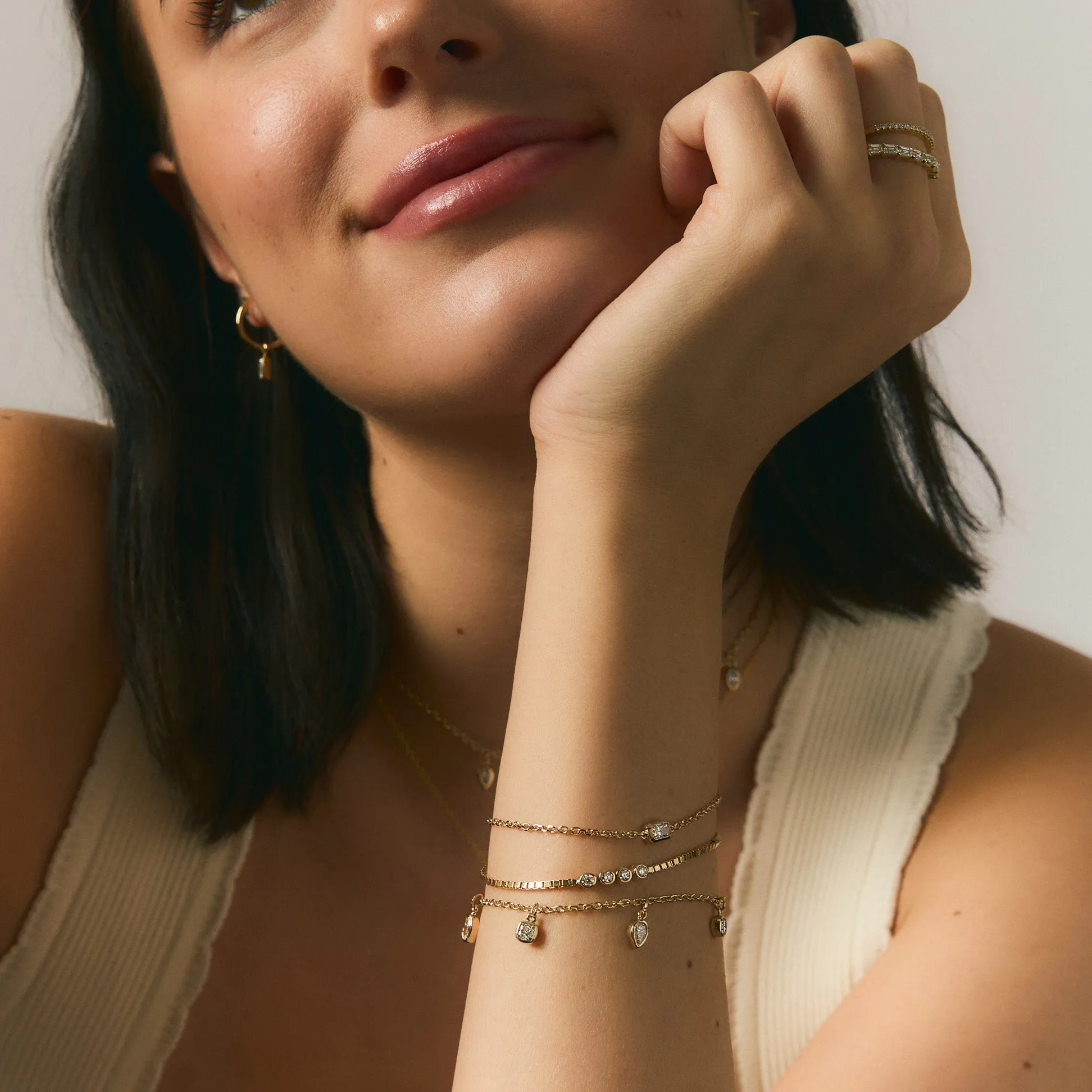 Dewdrops Lab Diamond Chain Bracelet