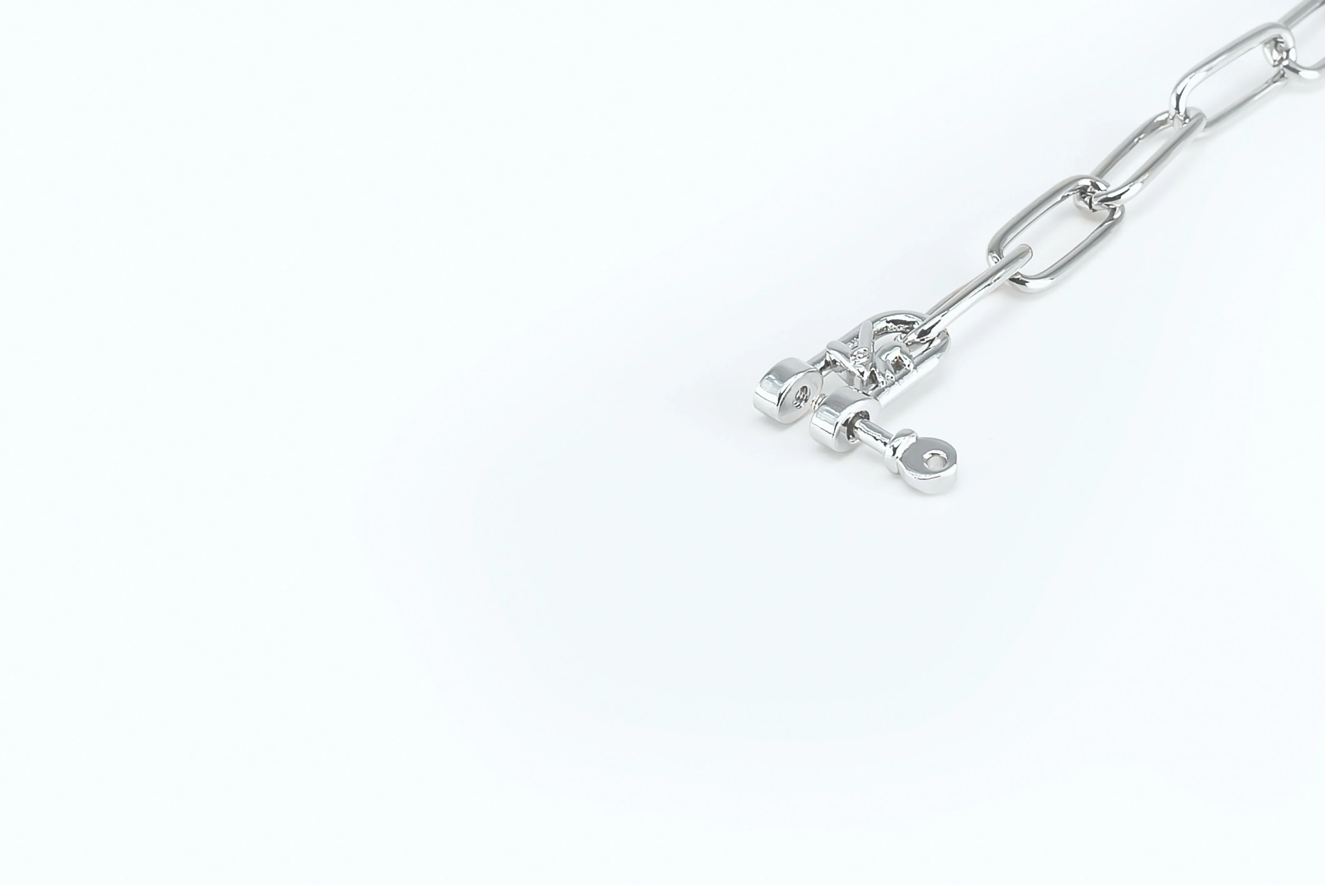 Electro Signature Chain Bracelet Silver Green
