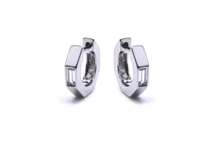 Eliasz and Ella Stellar CZ Hoops Silver