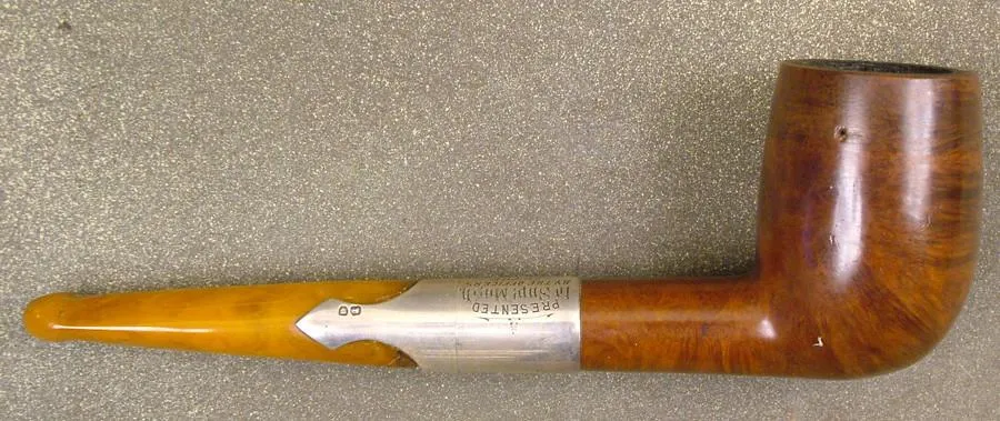 English Police Superintendent?s Sliver Mounted Pipe: 1890 (One Only)