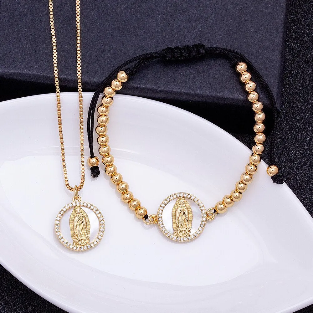 Exquisite Fashion Gold Plated Necklace and Bracelet Sets