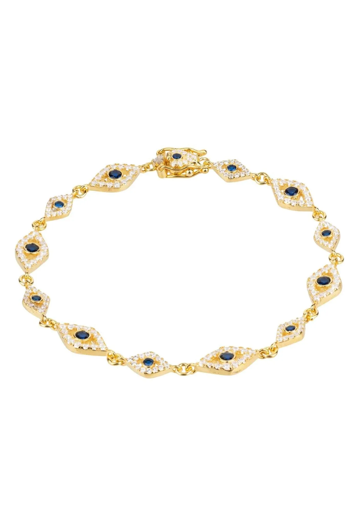 Eye Sparkling Tennis Bracelet Gold