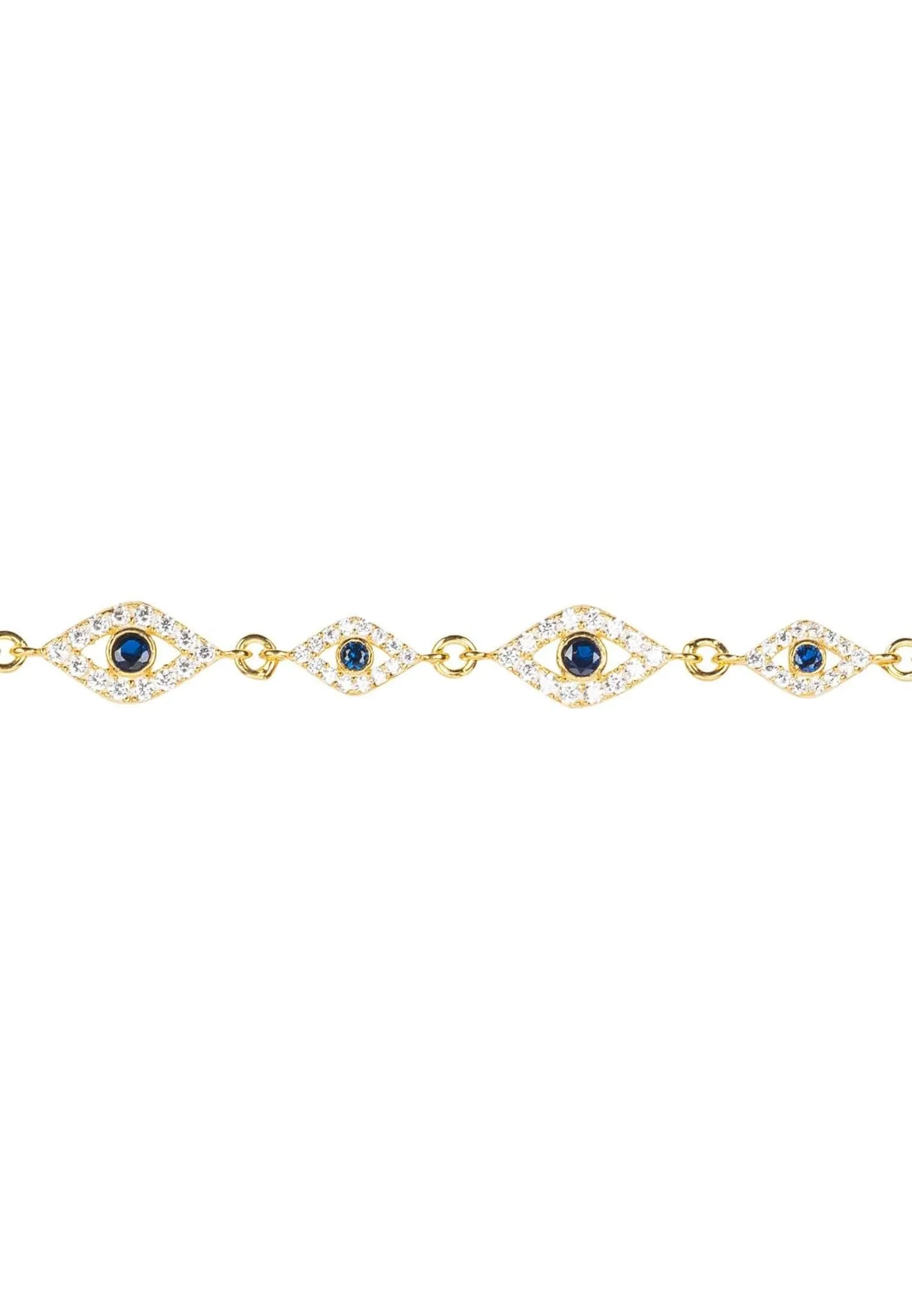 Eye Sparkling Tennis Bracelet Gold