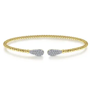 Gabriel & Co. 14K Yellow Gold Bujukan Diamond Teardrop Bangle