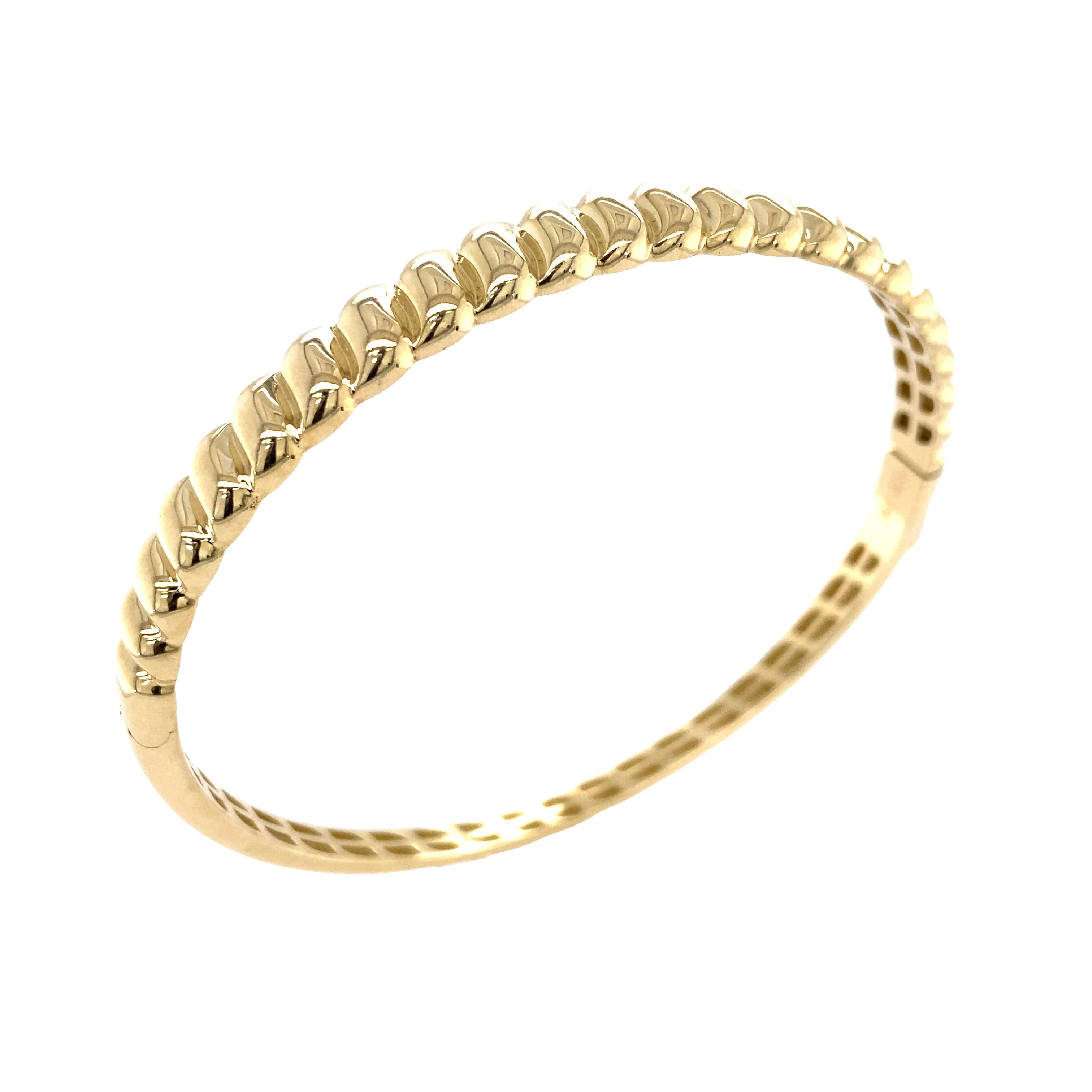 Gold Croissant Bangle