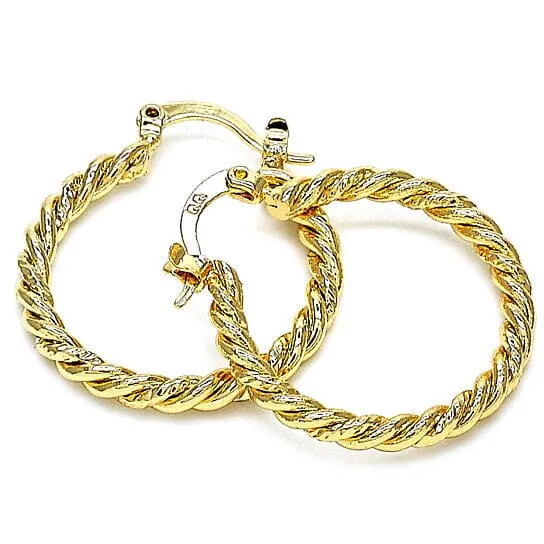 Gold Filled Twist Hoop Earring