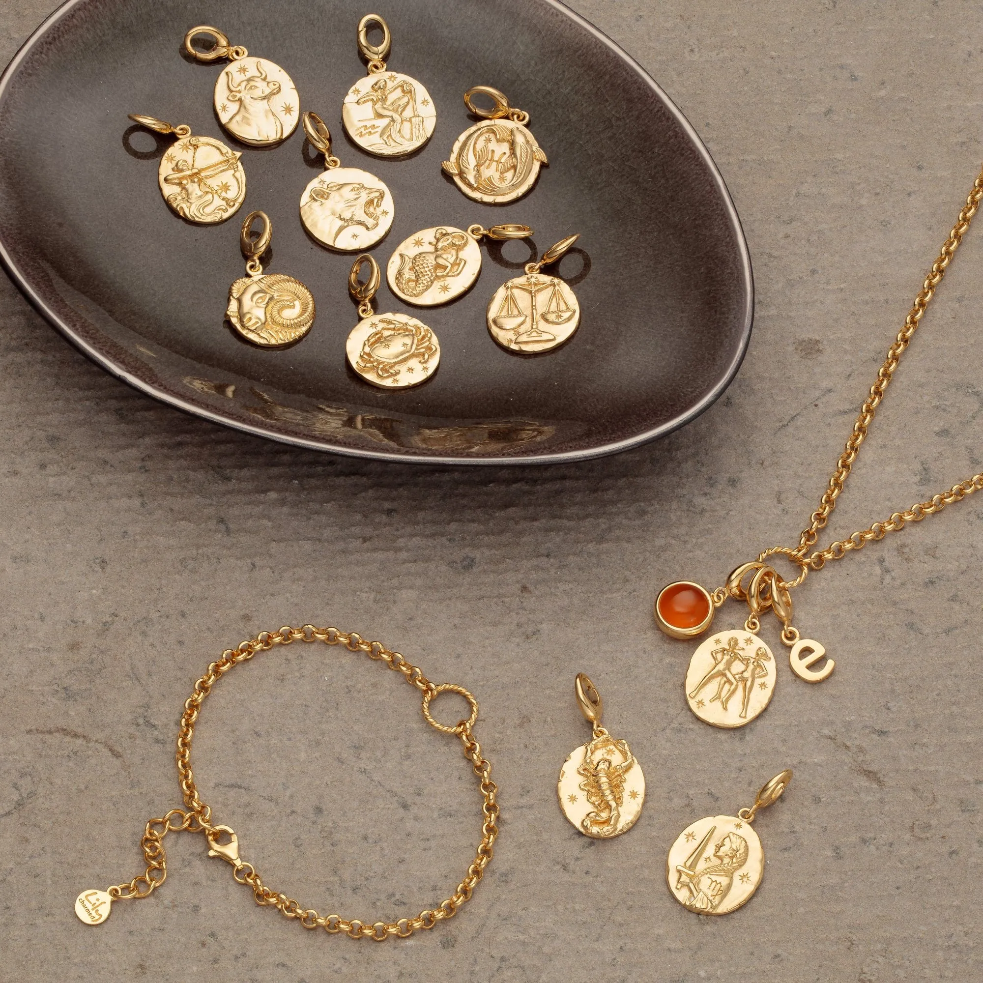 Gold Plated Virgo Zodiac Charm