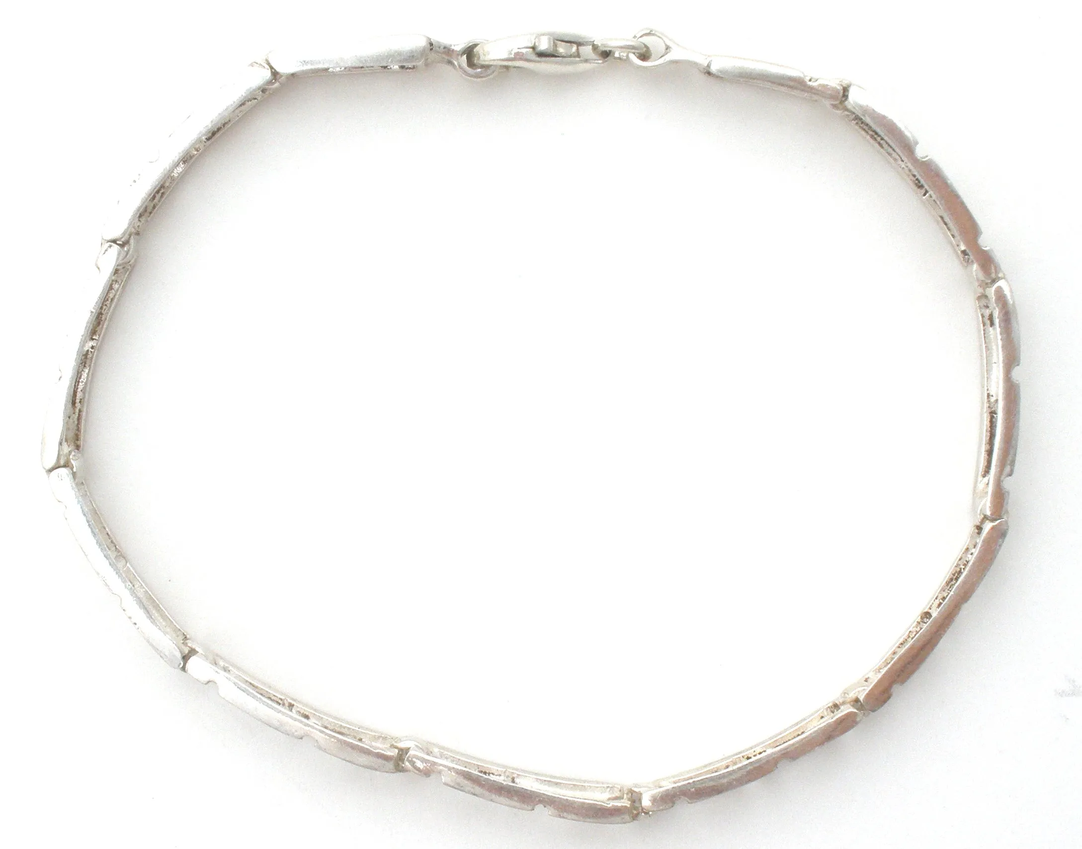 Greek Key Bracelet Sterling Silver 8"