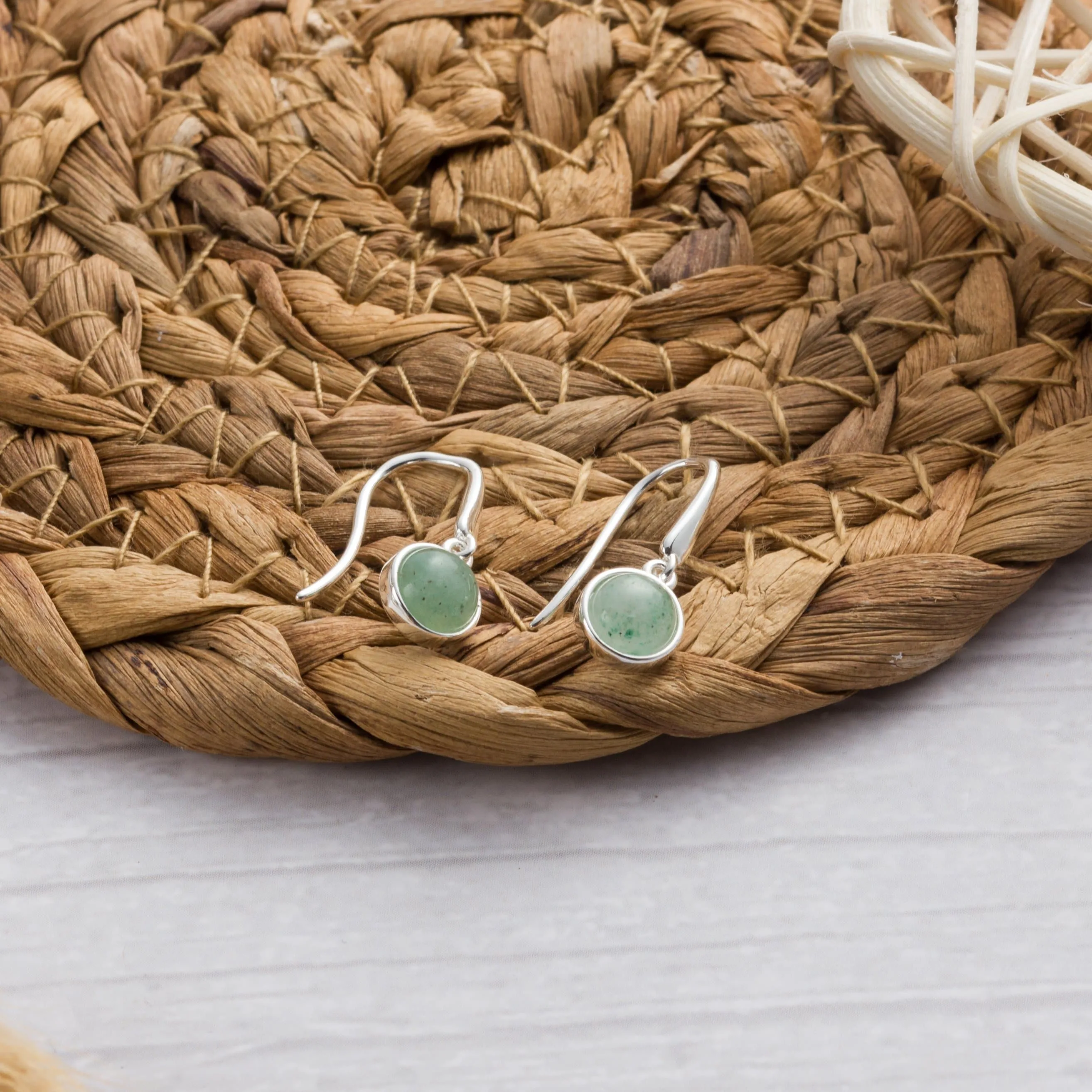 Green Aventurine Drop Earrings