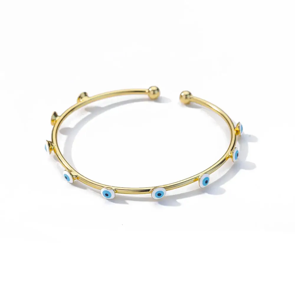 Hand Evil Eye Bracelet For Women Stainless Steel Zircon Bracelet Bangle Turkish Luxury Couple Jewelry Sets pulseras bijoux femme