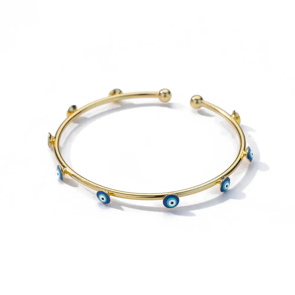 Hand Evil Eye Bracelet For Women Stainless Steel Zircon Bracelet Bangle Turkish Luxury Couple Jewelry Sets pulseras bijoux femme