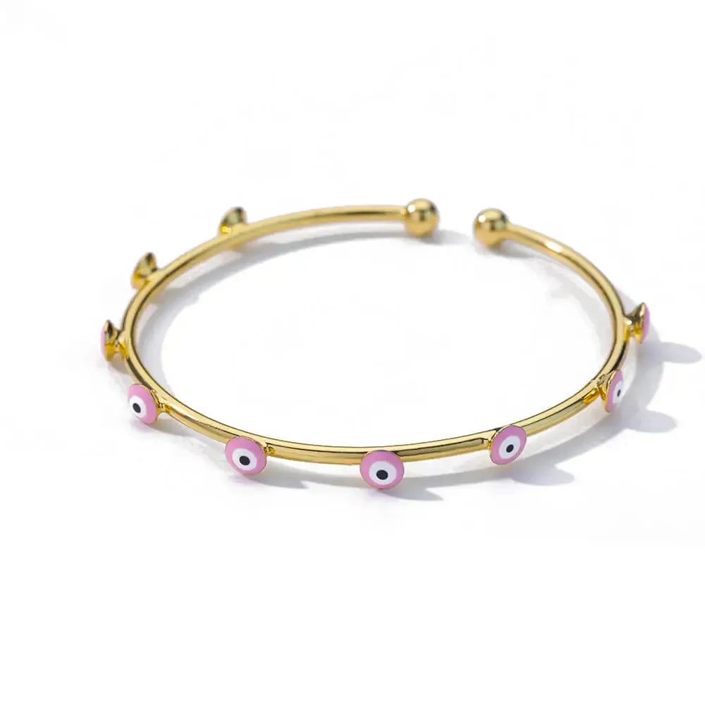 Hand Evil Eye Bracelet For Women Stainless Steel Zircon Bracelet Bangle Turkish Luxury Couple Jewelry Sets pulseras bijoux femme