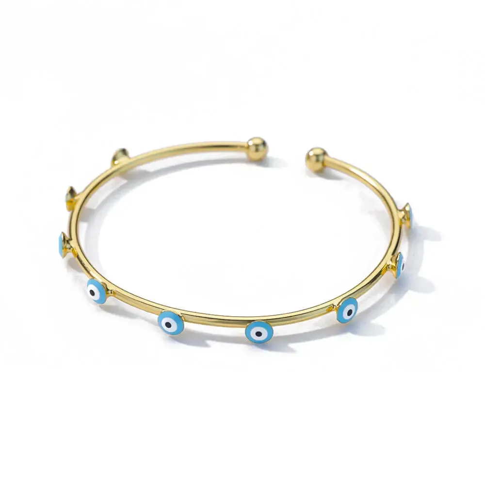 Hand Evil Eye Bracelet For Women Stainless Steel Zircon Bracelet Bangle Turkish Luxury Couple Jewelry Sets pulseras bijoux femme