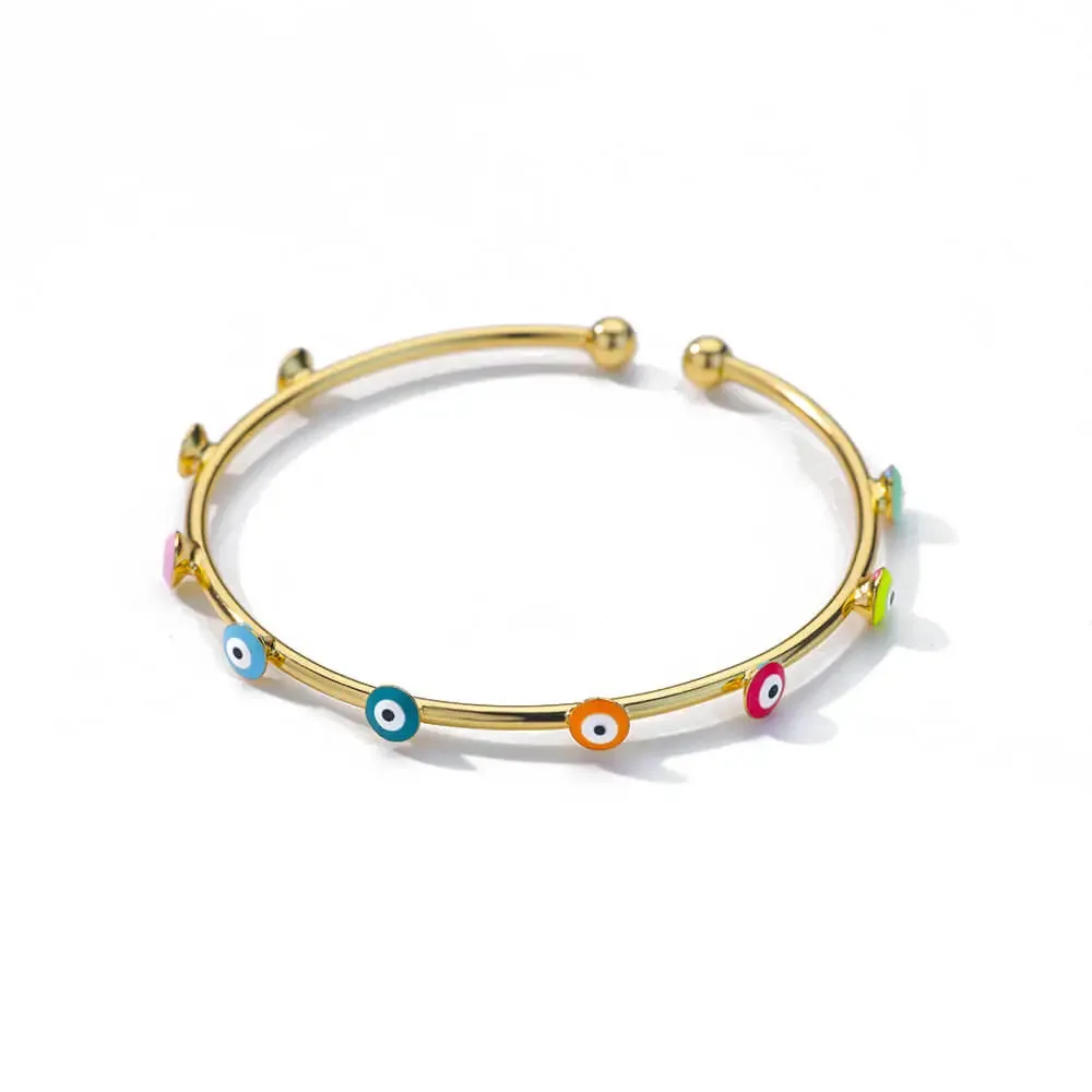 Hand Evil Eye Bracelet For Women Stainless Steel Zircon Bracelet Bangle Turkish Luxury Couple Jewelry Sets pulseras bijoux femme