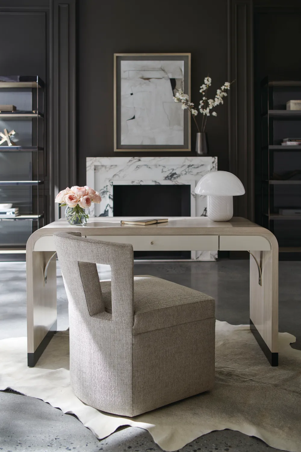 Herringbone Patterned Desk | Caracole Free Fall