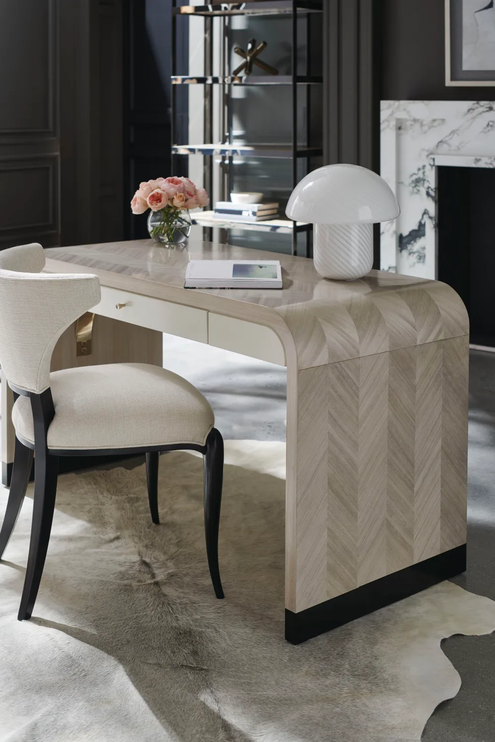 Herringbone Patterned Desk | Caracole Free Fall
