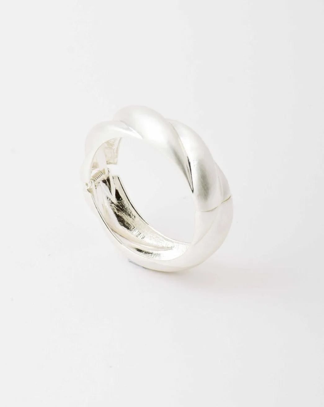 Iceing Bangle Single Piece-Silver