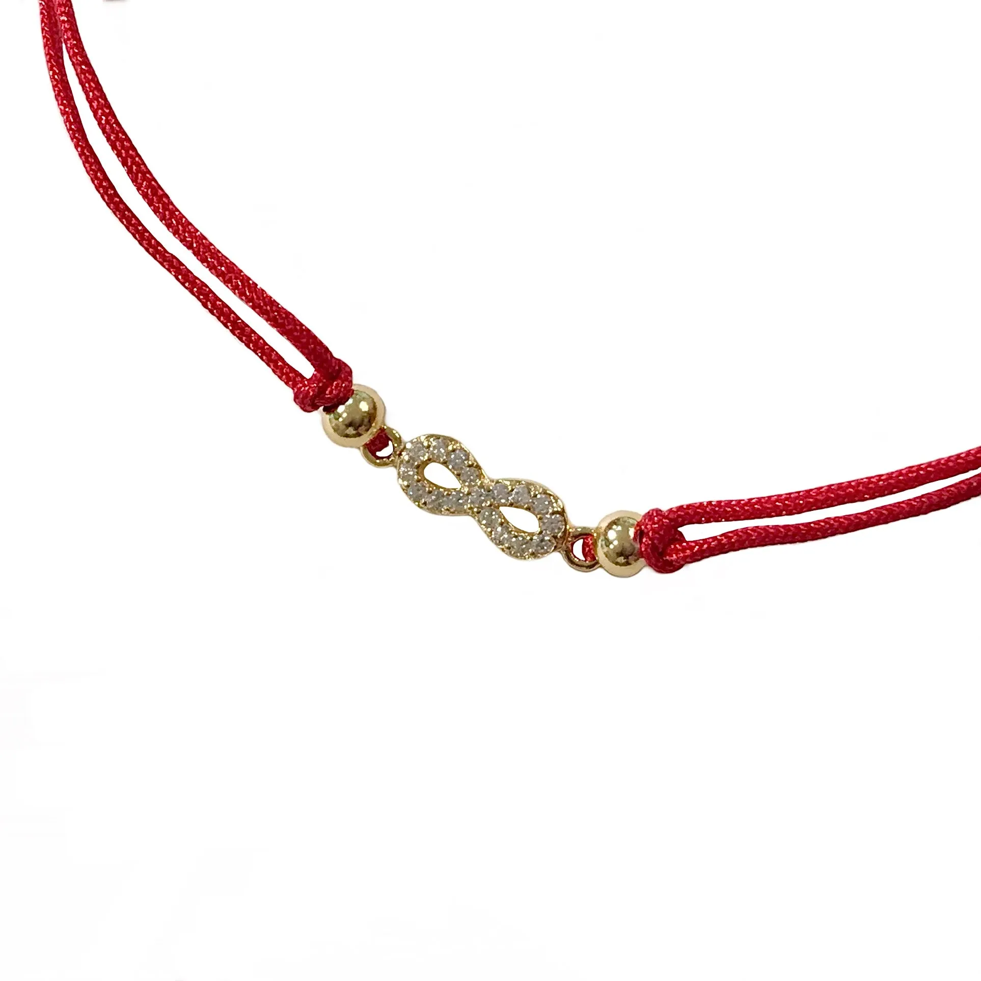 Infinity Tiny Red Thread Bracelet