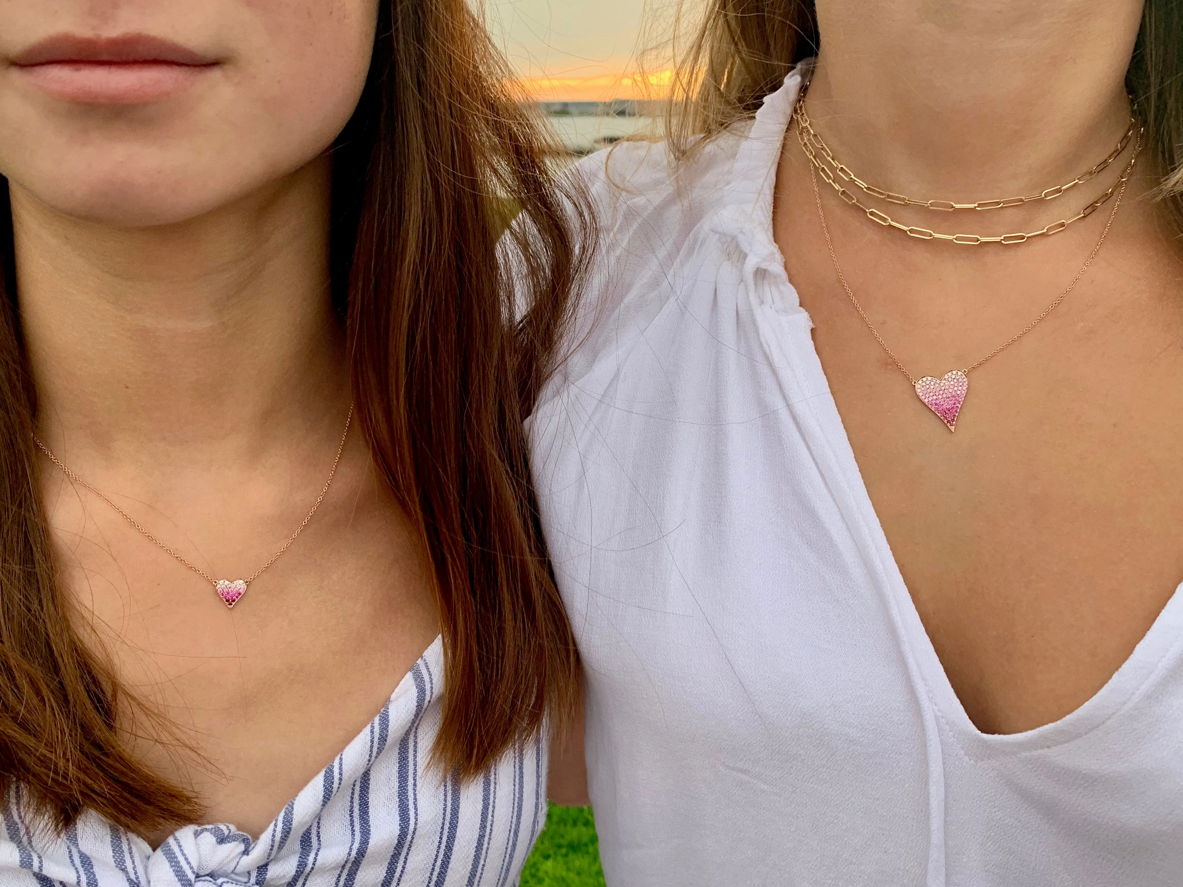 LARGE OMBRÉ HEART NECKLACE
