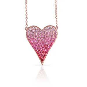 LARGE OMBRÉ HEART NECKLACE