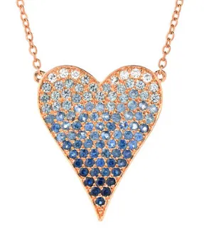 LARGE OMBRÉ HEART NECKLACE