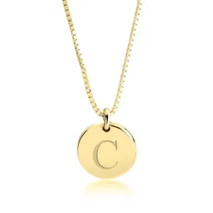 Letter Pendant Necklace 24k Gold Plated