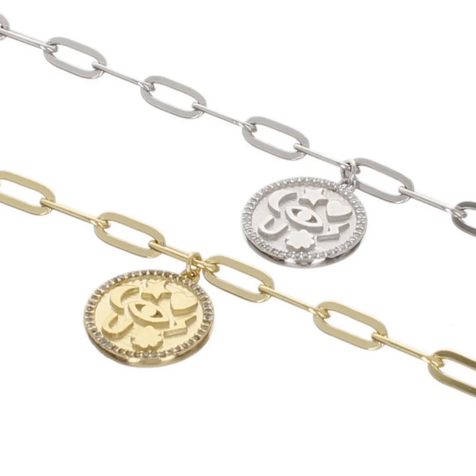 Lucky Coin Link bracelet